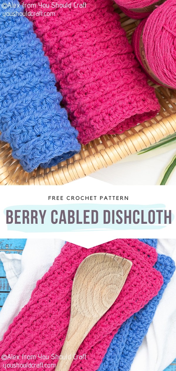 Crochet Cabled Dishcloth