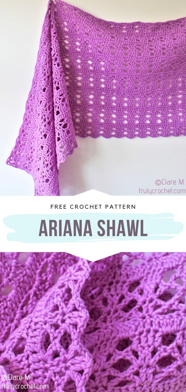 Violet Crochet Shawl 