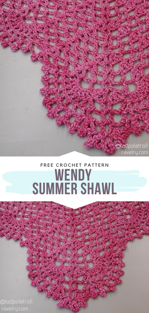Pink Crochet Shawl