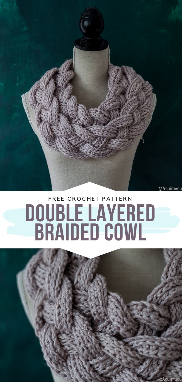 Crochet Braided Cowl
