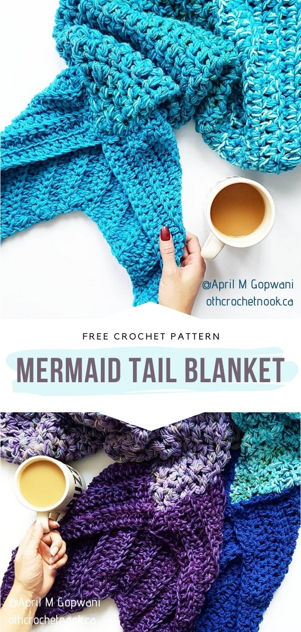 Crochet Mermaid Tail Blanket