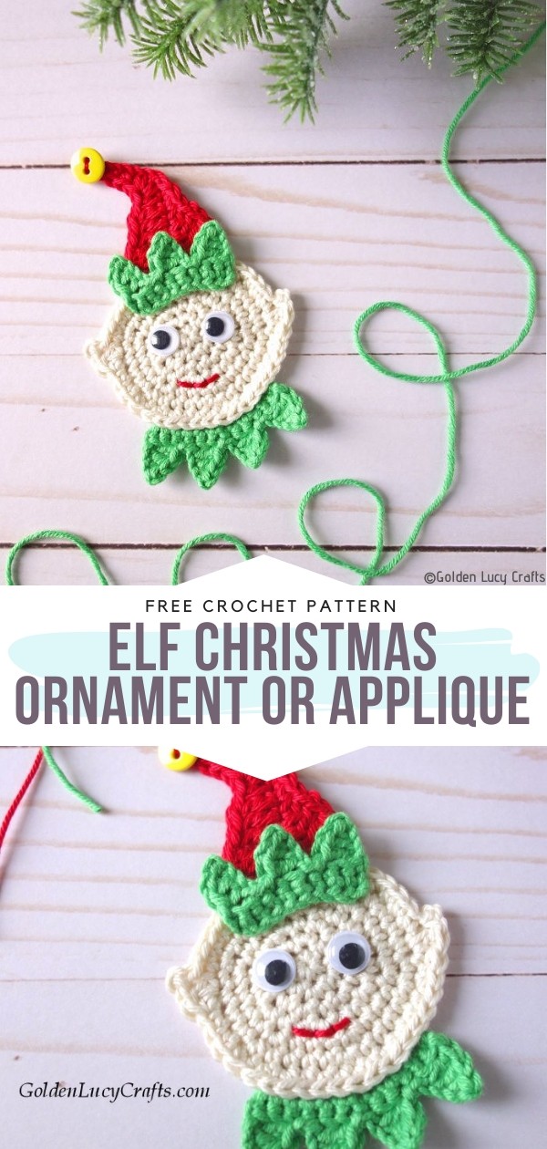 Elf Christmas Ornament/Applique