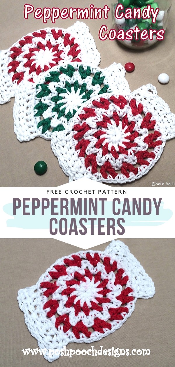 Peppermint Candy Coasters