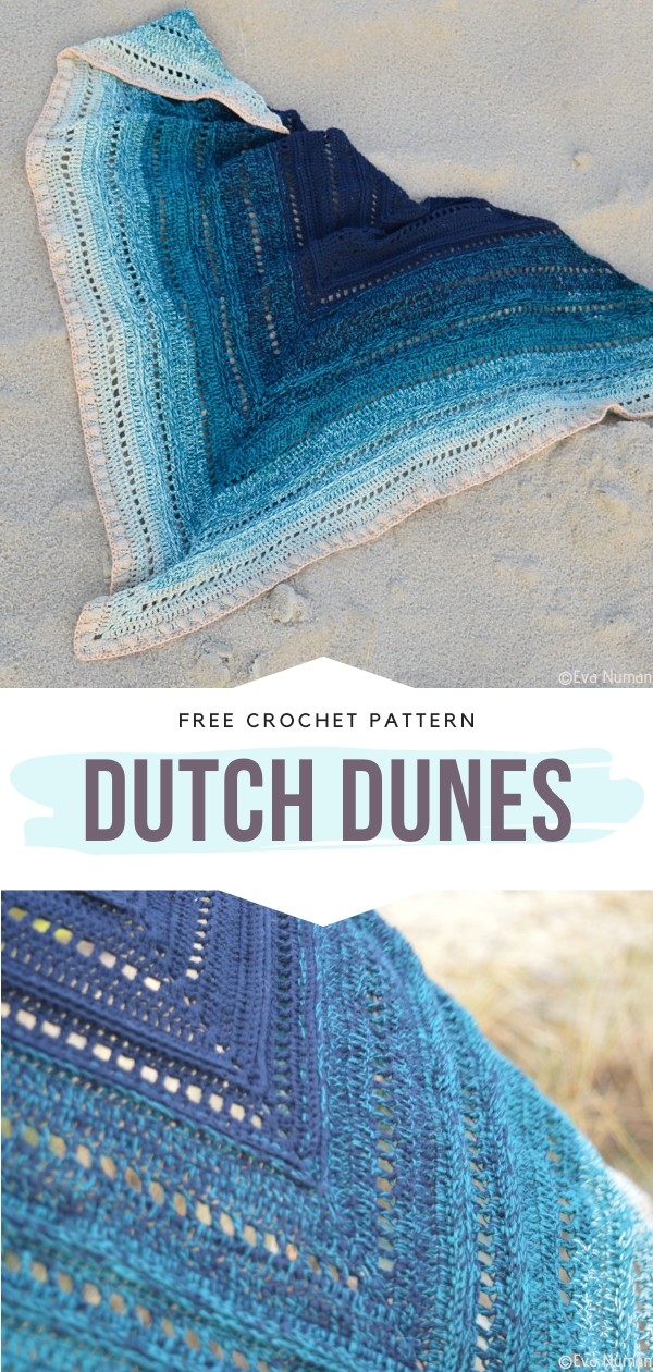 Blue Crochet Shawl