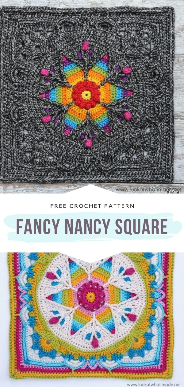 Floral Crochet Square
