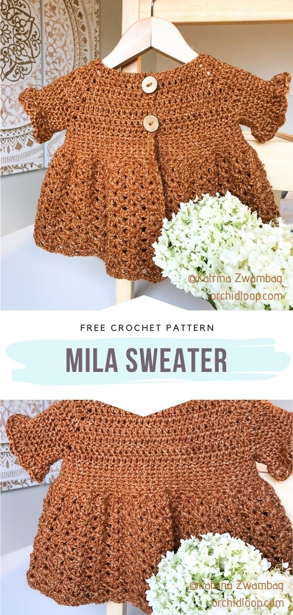 flower cardigan crochet pattern