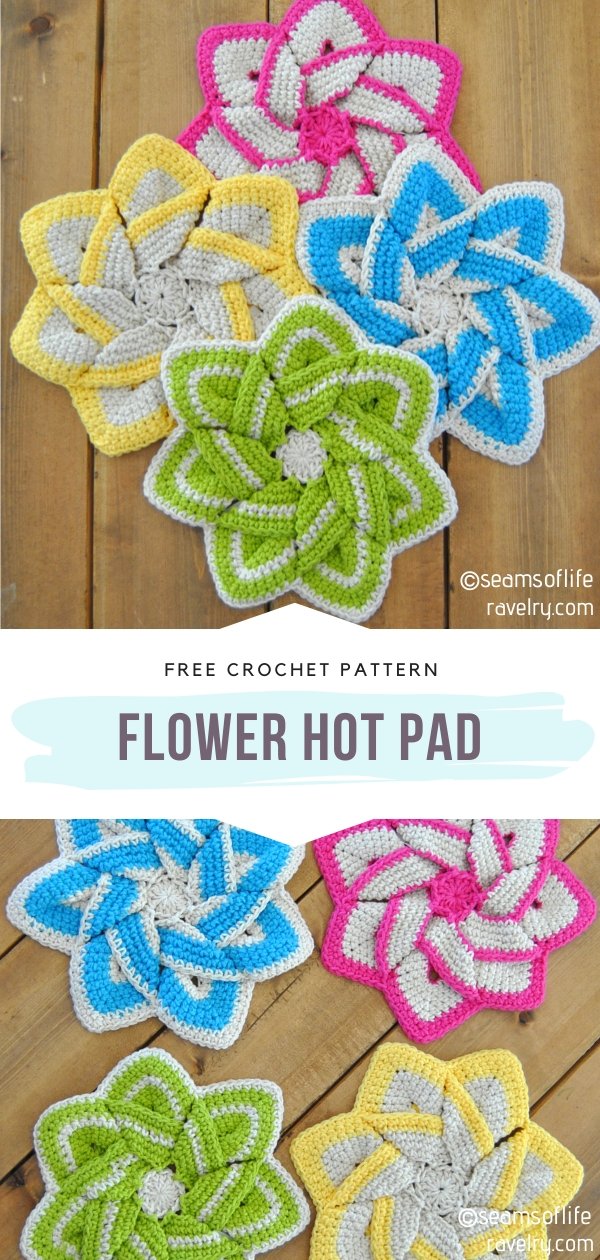 Flower Crochet Hot Pad