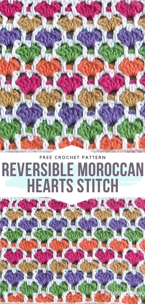 Moroccan Crochet Heart Stitch