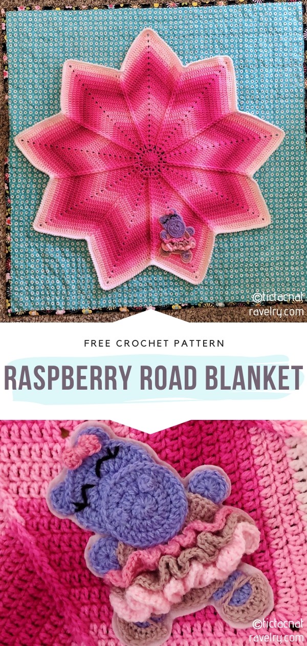Raspberry Crochet Blanket