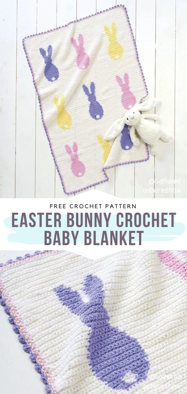 Easter Bunny Crochet Baby Blanket