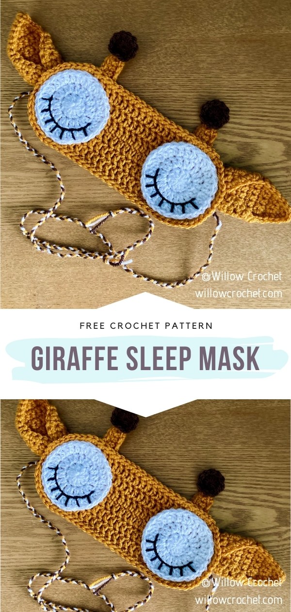 Crochet Giraffe Sleep Mask