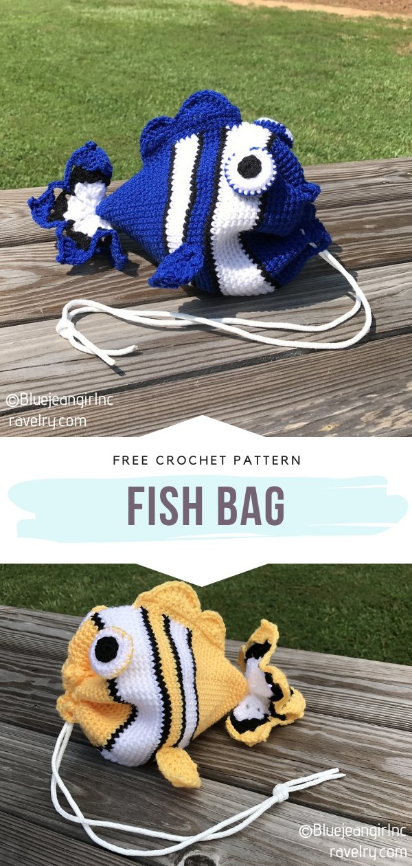 crochet fish bag