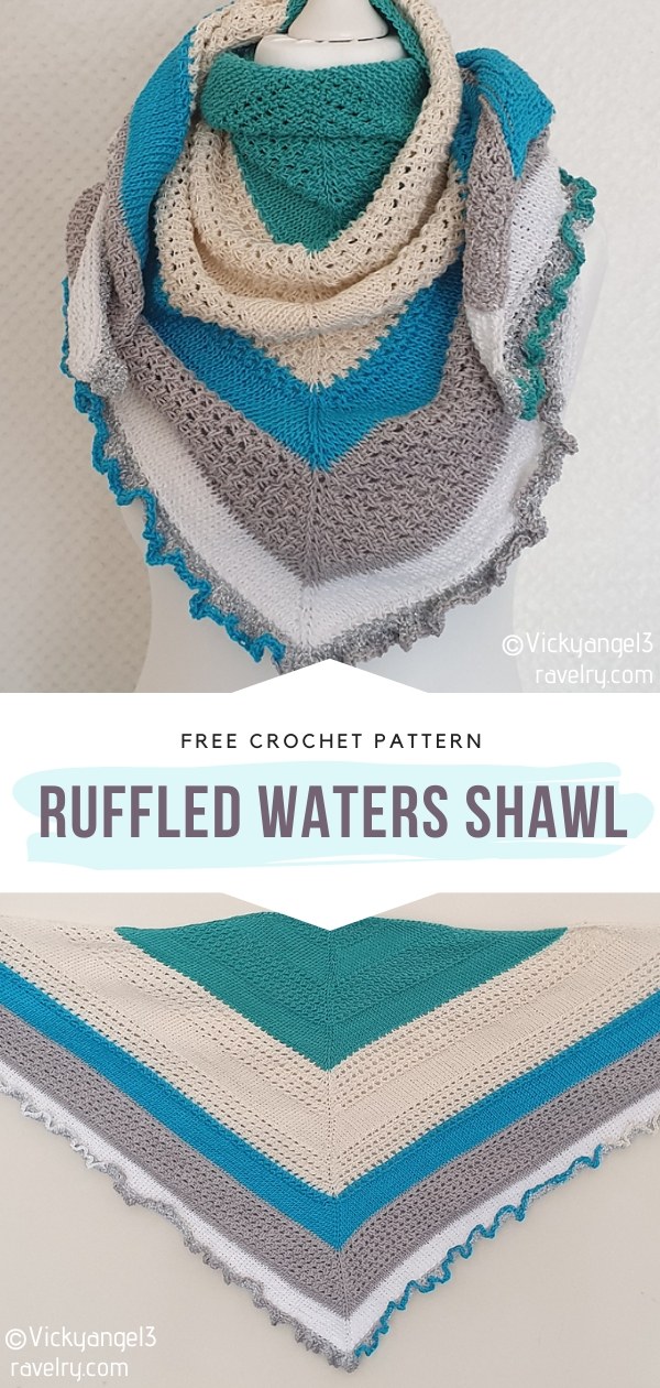 Ruffled Waters Knit Shawl