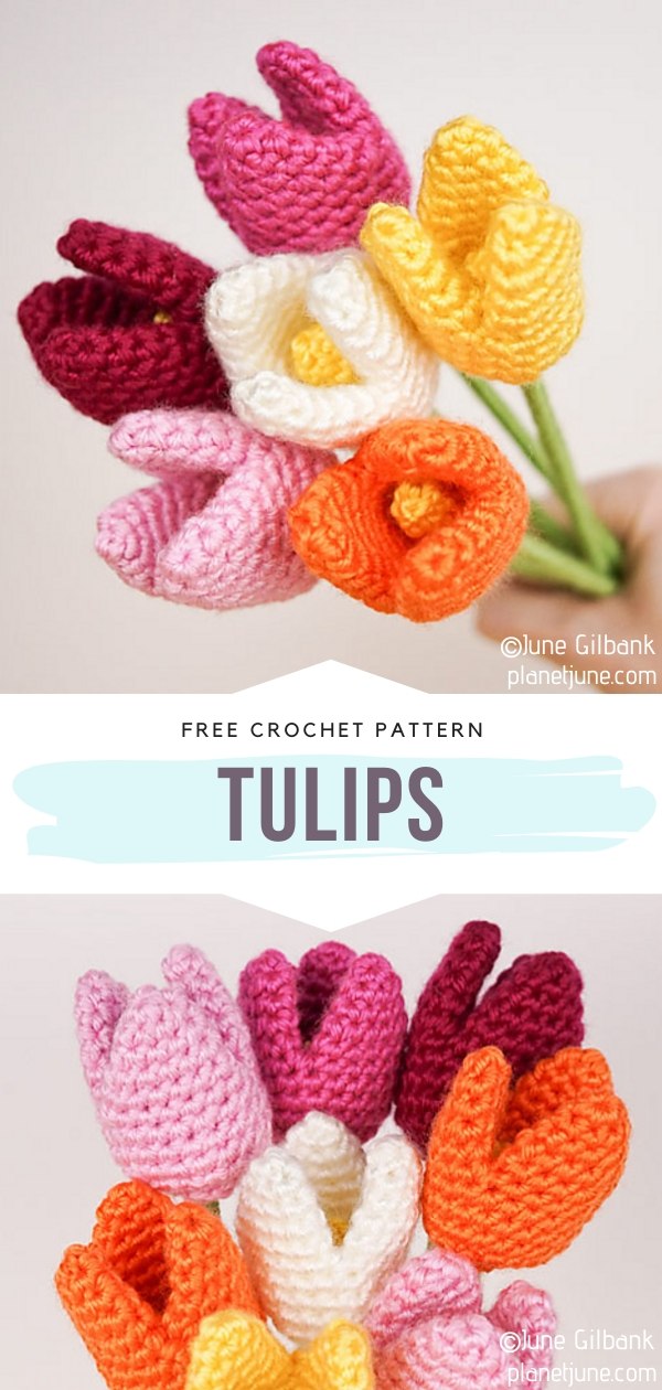 Cute Amigurumi Flowers Free Crochet Patterns