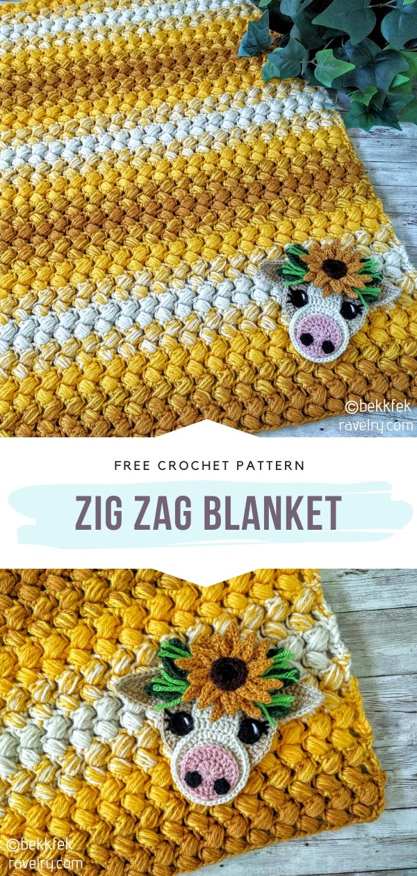 ZigZag Stitch Crochet Blankets Free Patterns