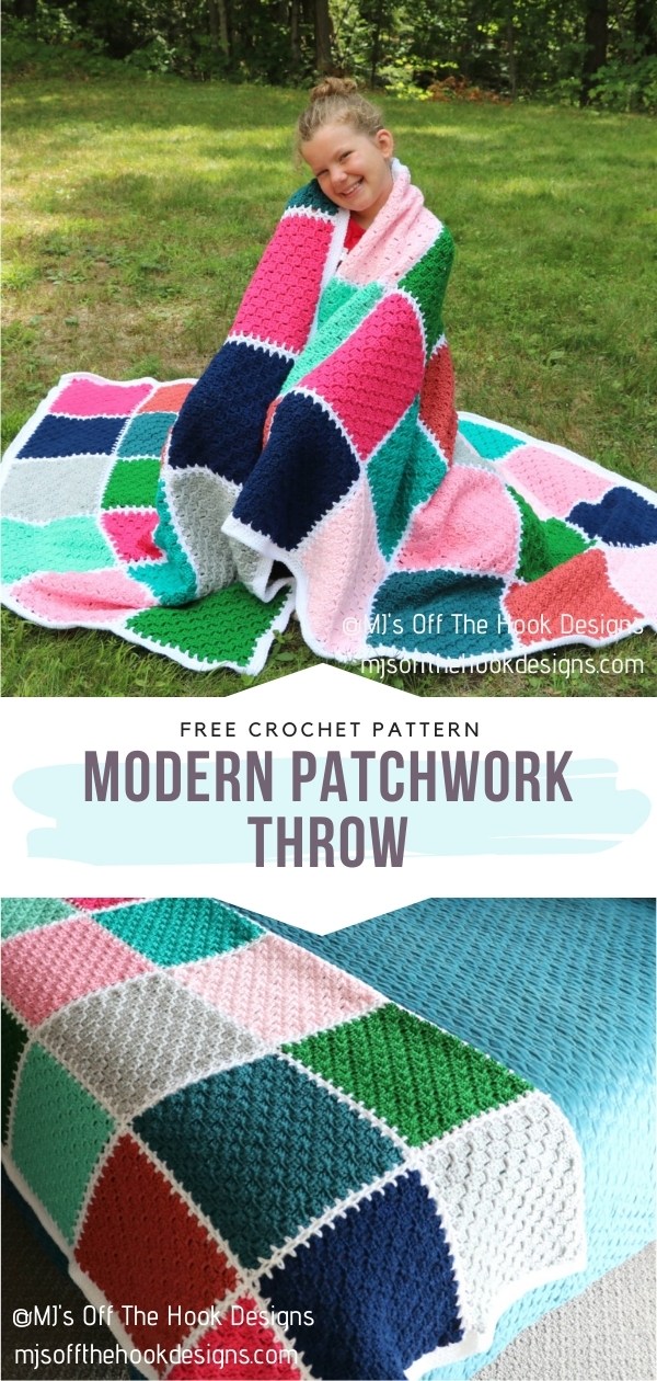 7+ Crochet Patchwork Blankets - Free Patterns