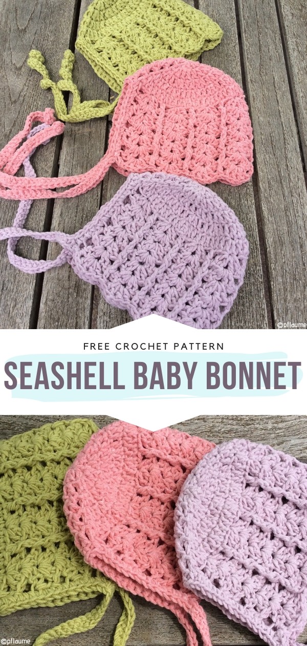 Charming Baby Bonnets With Free Crochet Patterns