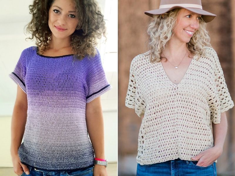 Simple Crochet Tops - Ideas and Free Patterns