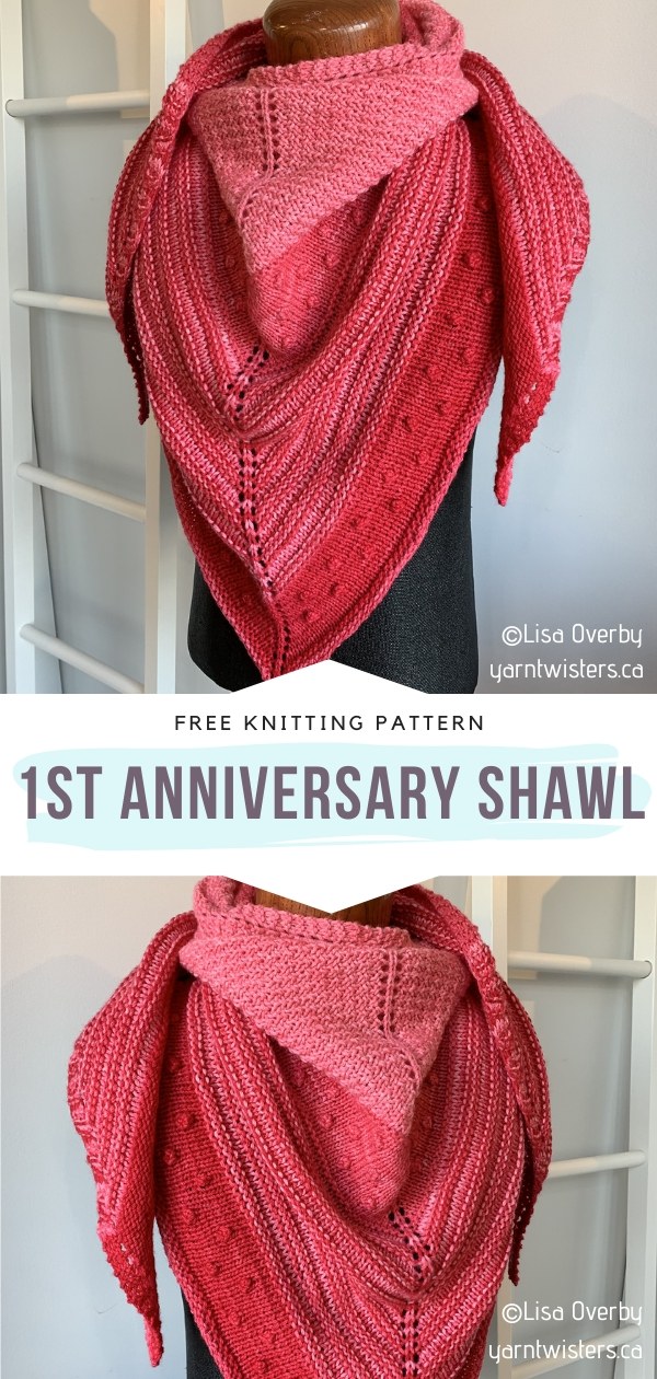 Red Knitted Shawl
