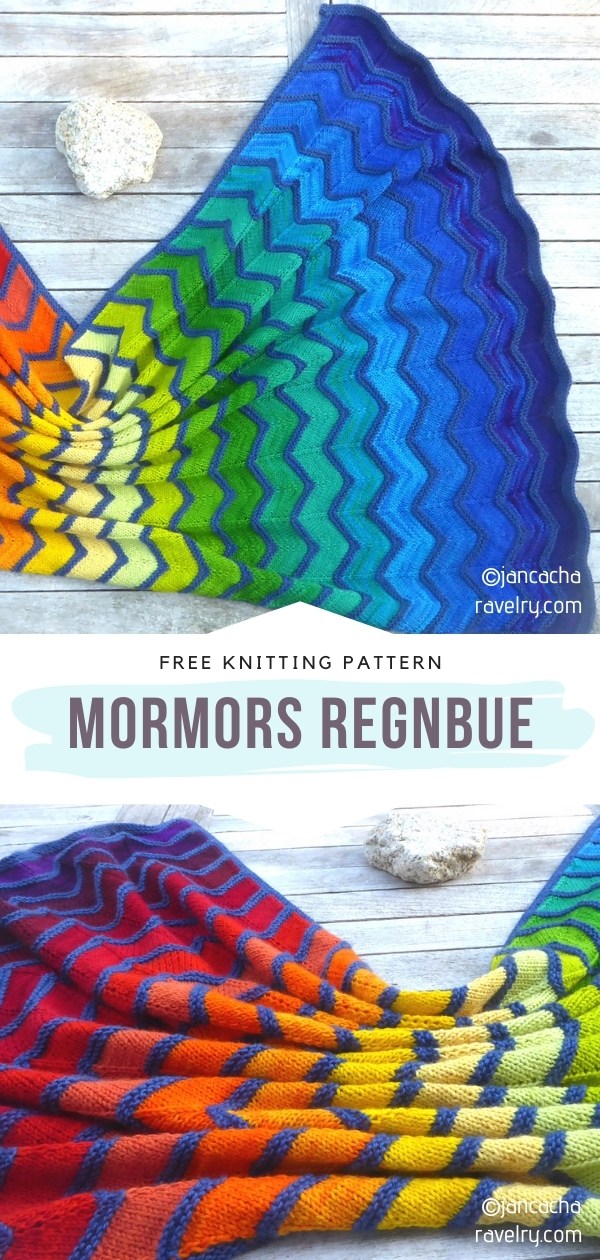 Colorful Knitted Blanket