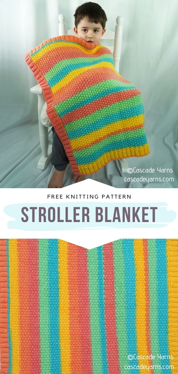 Knitted Stroller Blanket