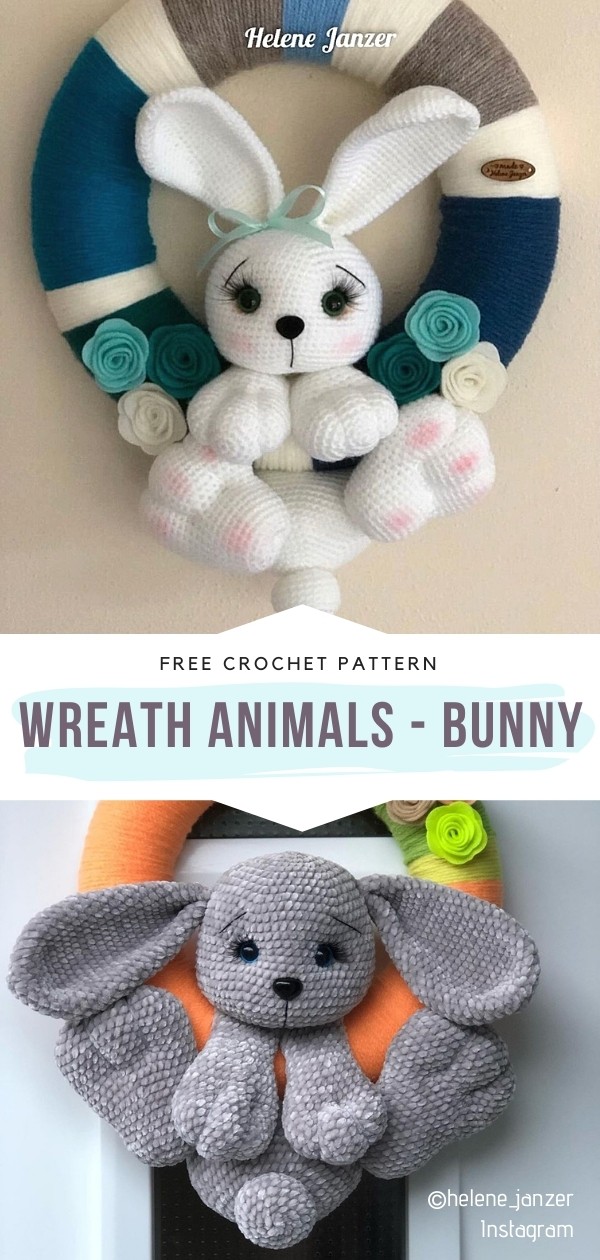 Crochet Bunny Wreath