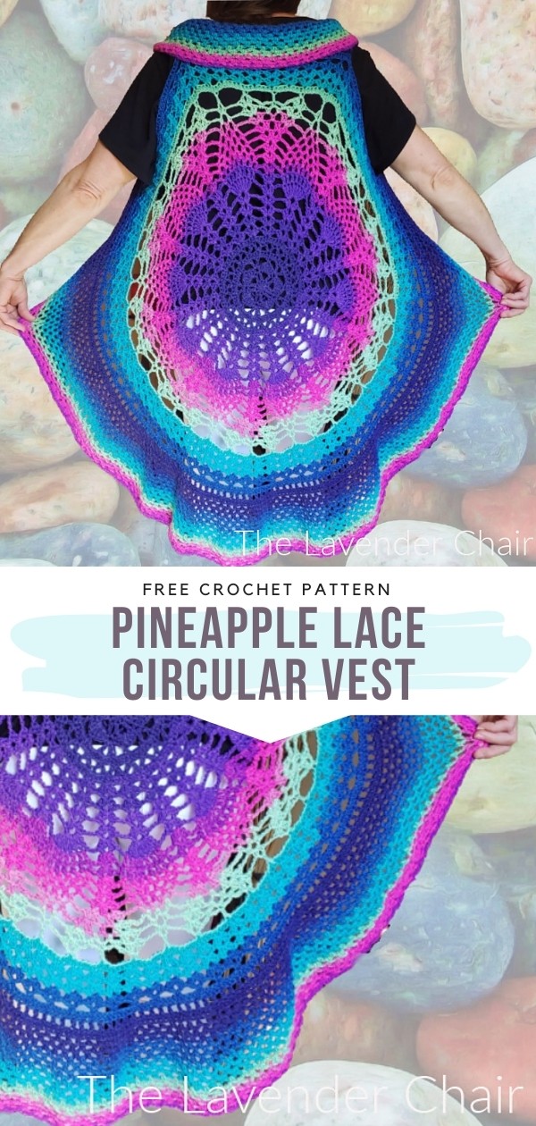 Pineapple Lace Circular Vest