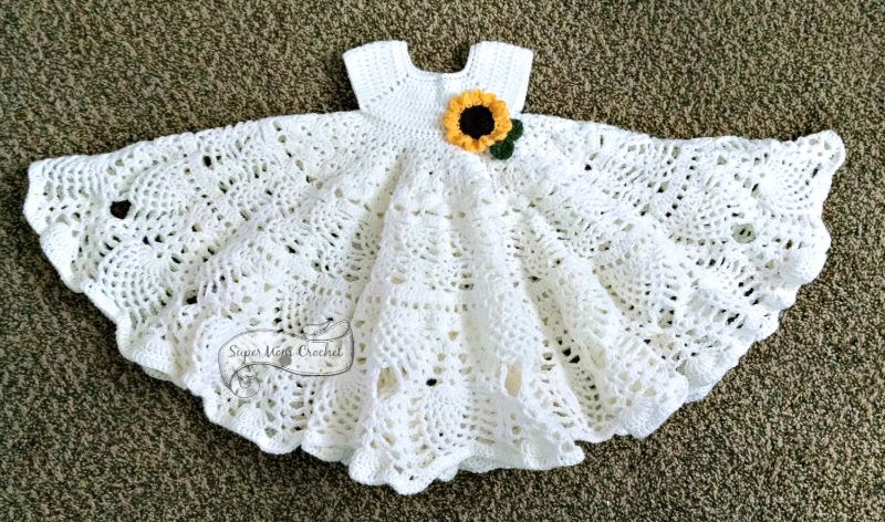 Pineapple Lace Crochet Baby Dress