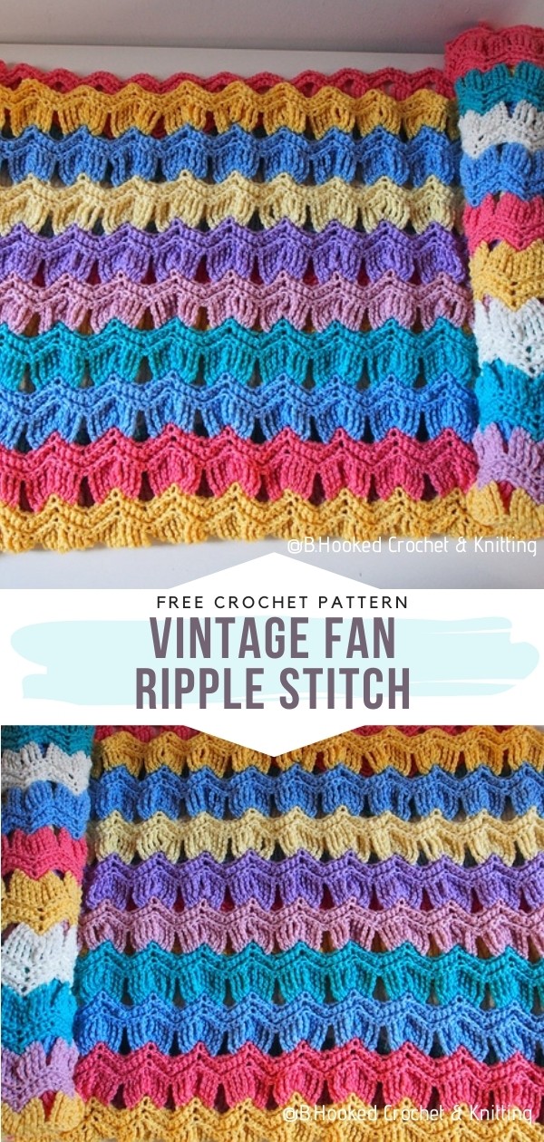 Vintage Fan Ripple Stitch