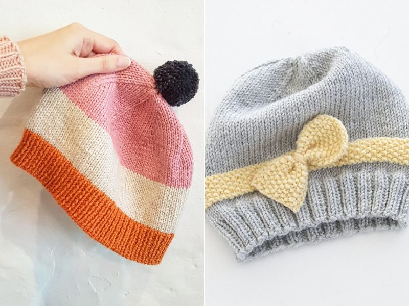 Cool Knitted Baby Beanies Free Patterns