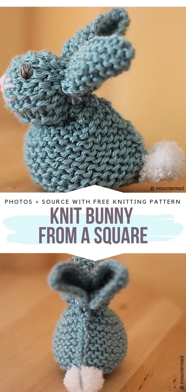 Easy Animals from a Square Free Knitting Patterns