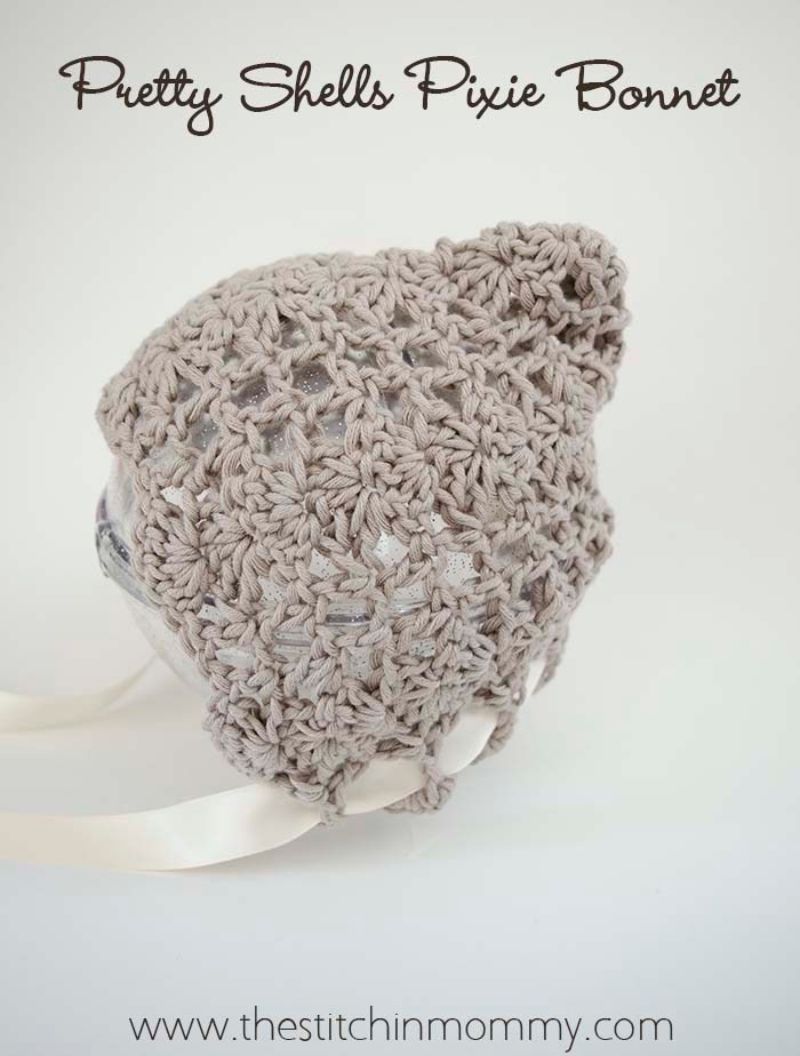 Shell Stitch Pixie Bonnet