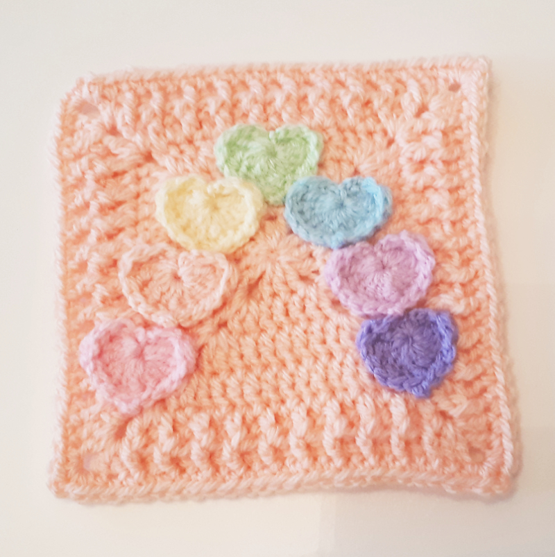 Rainbow Hearts Square