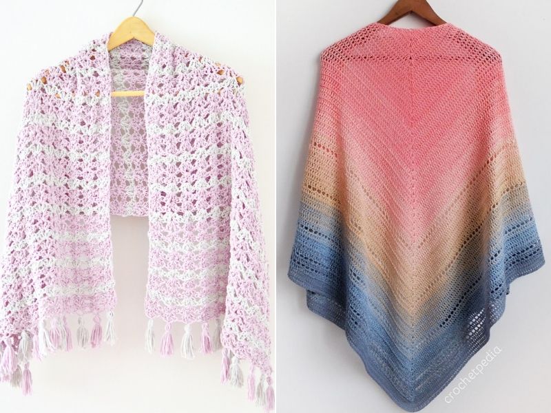 lightweight shawl with sleeves
