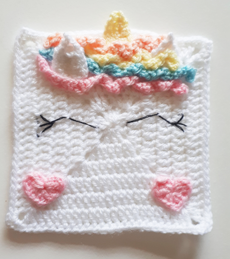 Unicorn Face Square
