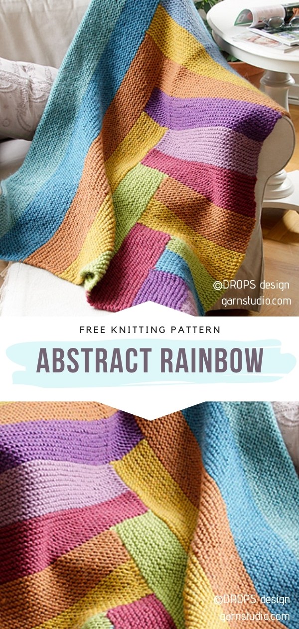 Rainbow Throw Knitting Pattern