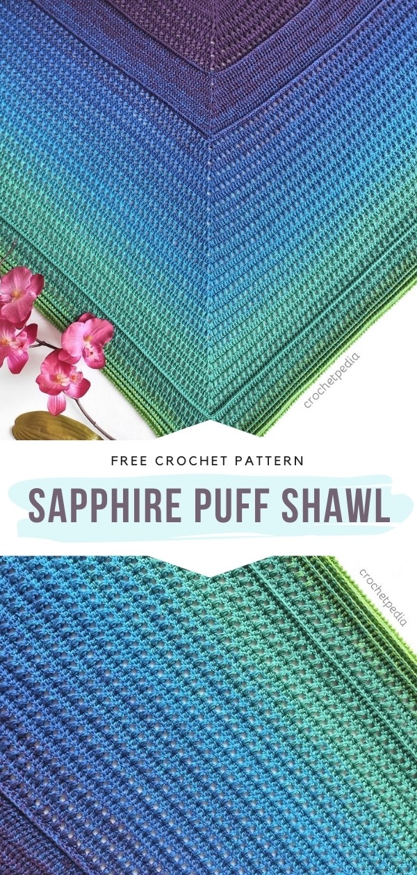 Crochet Puff Stitch Shawl