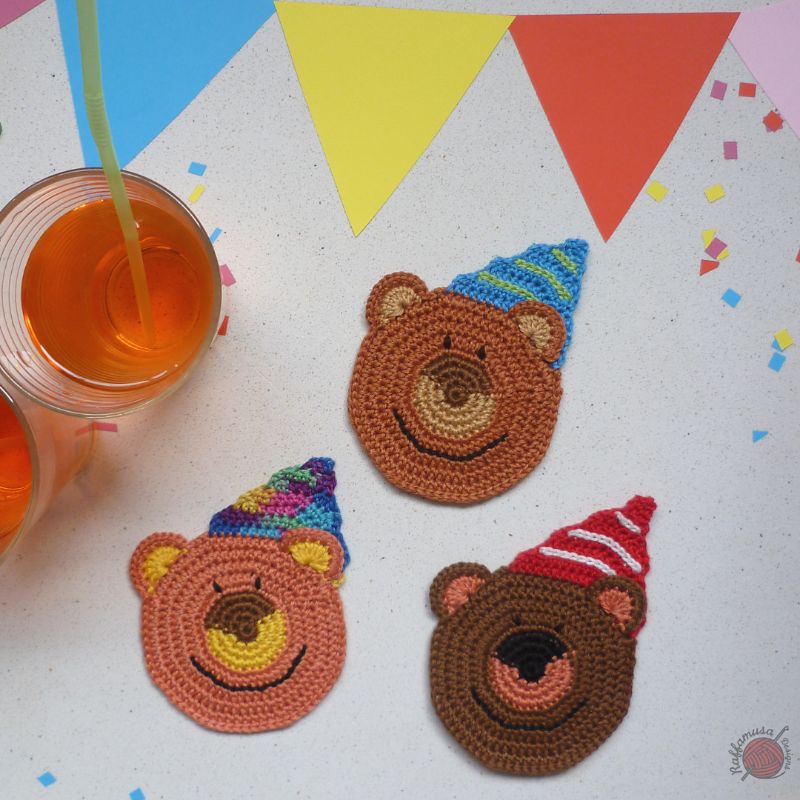 Crochet Animals Patterns - Bear Coasters