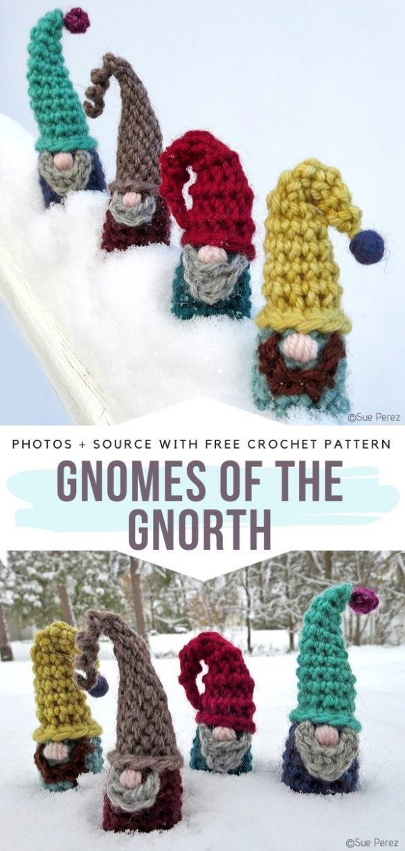 Pointy Hat Gnomes Free Crochet Patterns