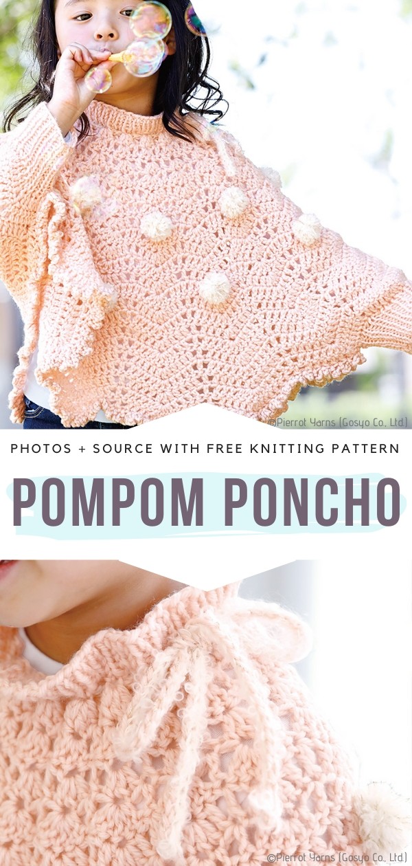 free lace poncho knitting patterns Archives - Knitting Bee (10 free knitting  patterns)