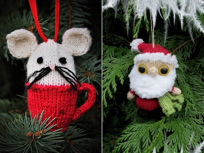 Funny Christmas Ornaments Free Knitting Patterns