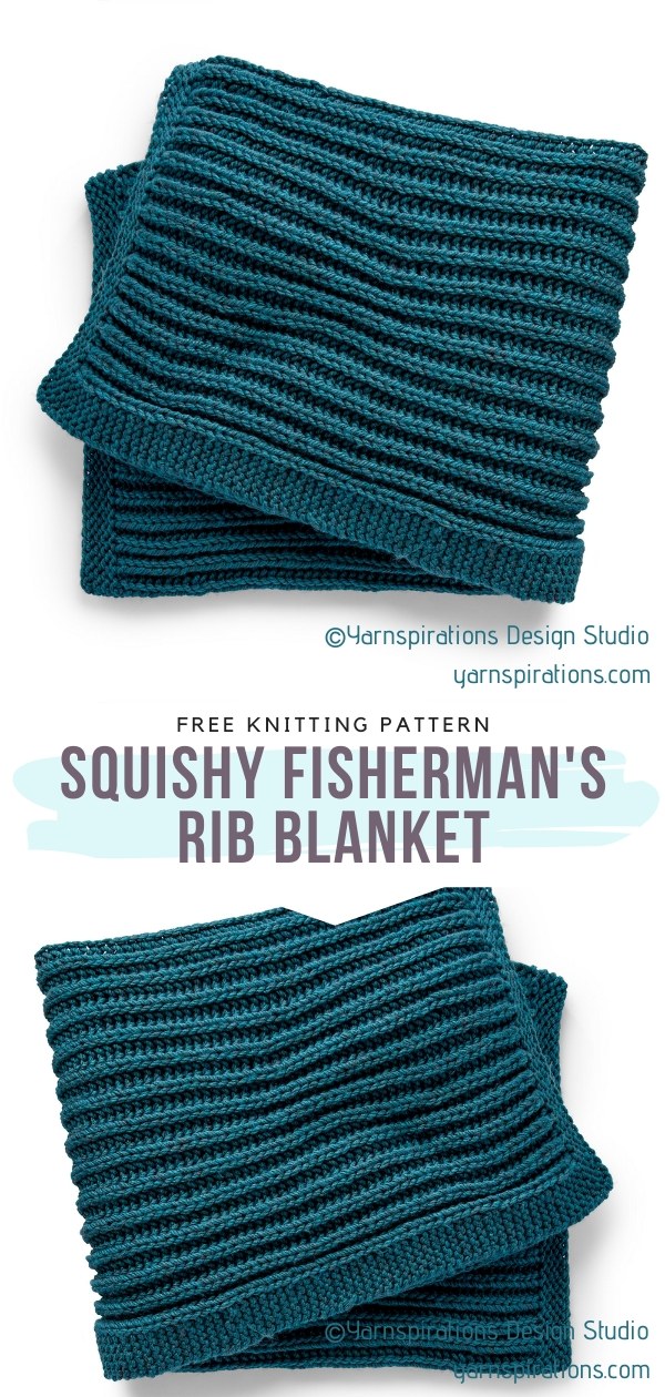 Ribbed Knitted Blanket