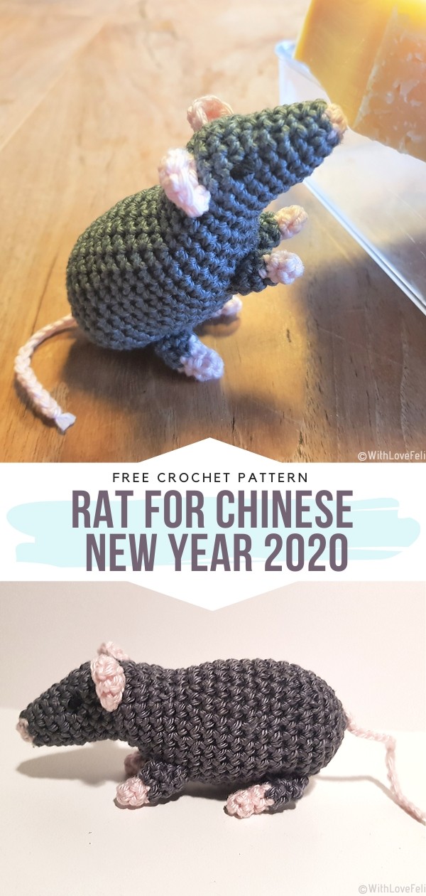 Amigurumi Rat for Chinese New Year