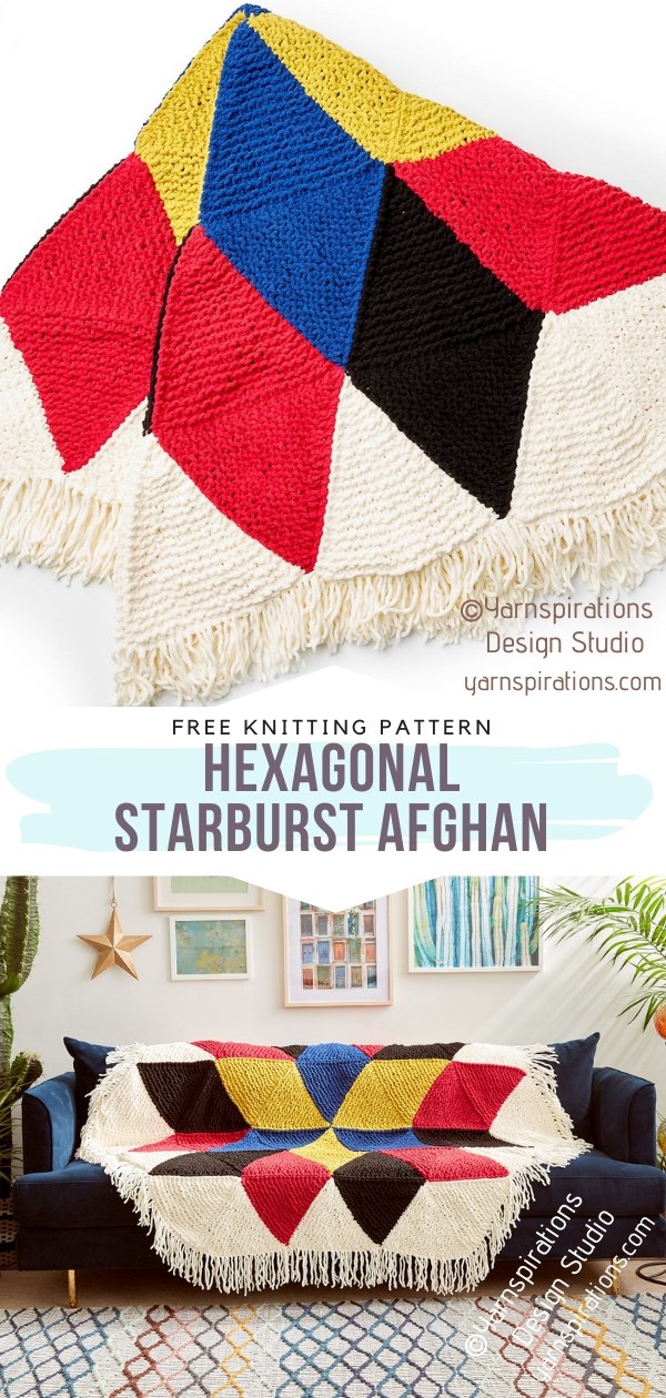 Hexagonal Starburst Afghan