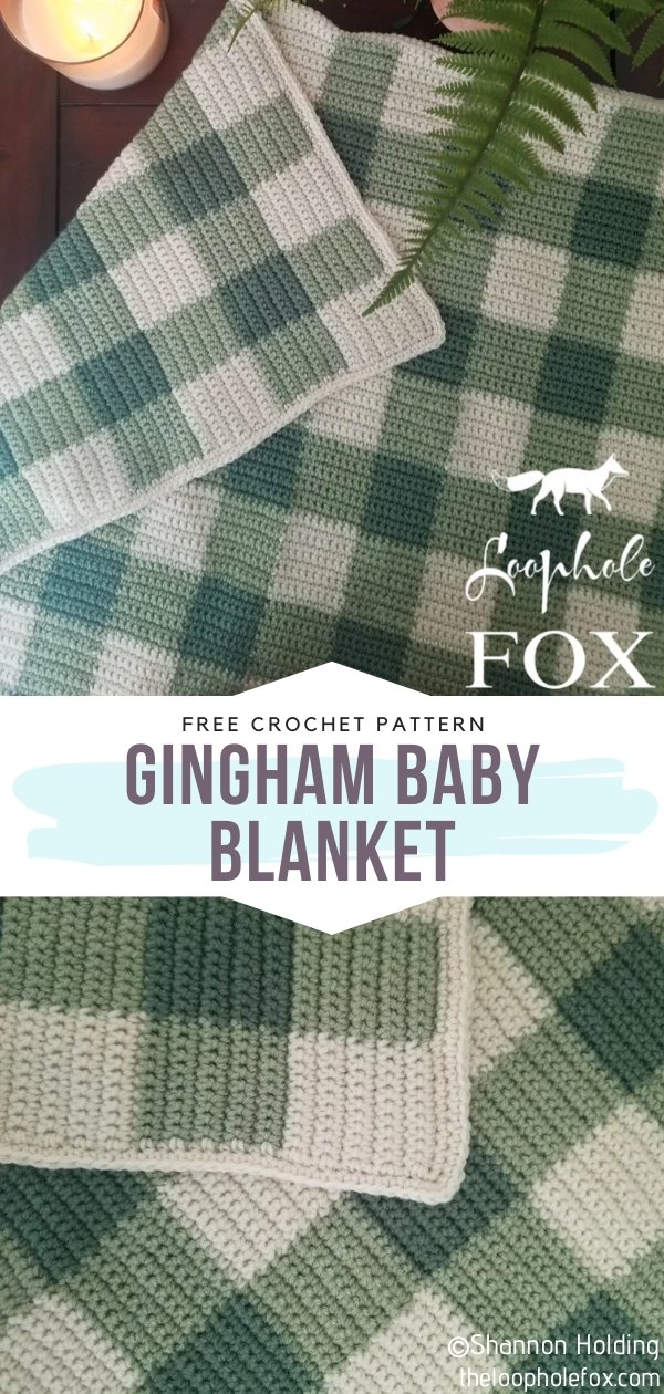 Gingham Crochet Baby Blanket