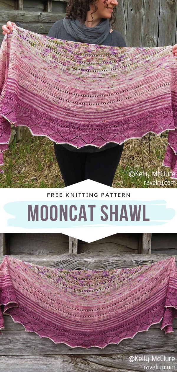Crescent Shawls Free Knitting Patterns