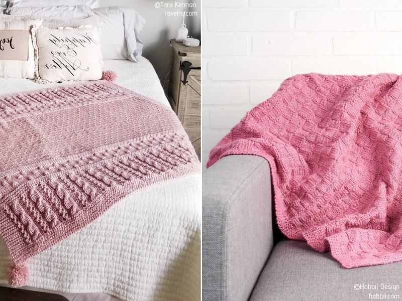 Powder Pink Delight Baby Blankets Free Knitting Patterns