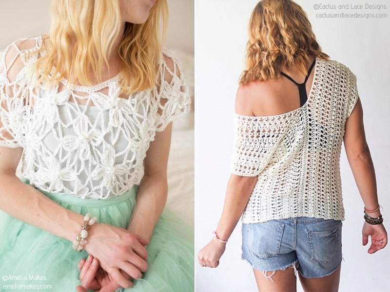 Dreamy Lace Tops for Summer Free Crochet Patterns