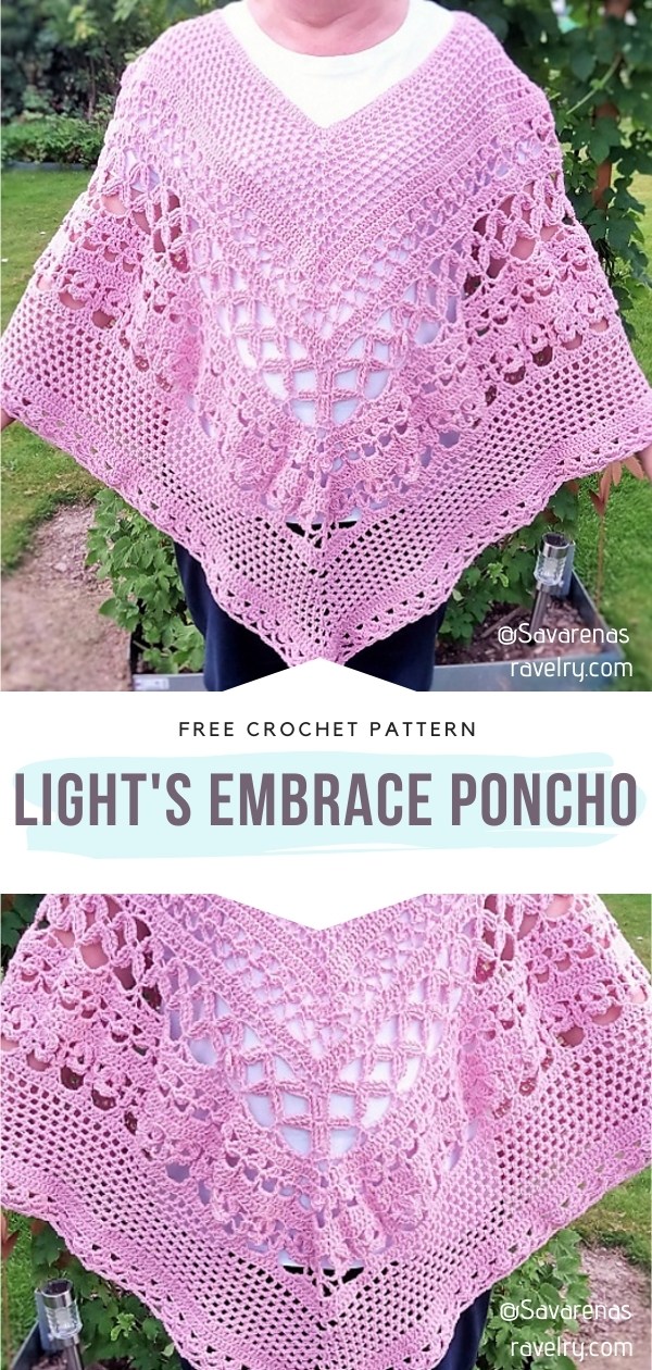 Fabulous Ponchos In Pink Free Crochet Patterns