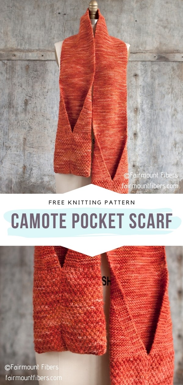 Modern Pocket Scarves with Free Knitting Patterns